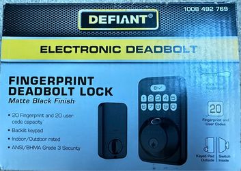 Defiant Electronic Deadbolt Lock with Fingerprint