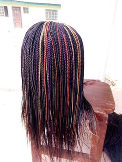 mixed color braiding wig