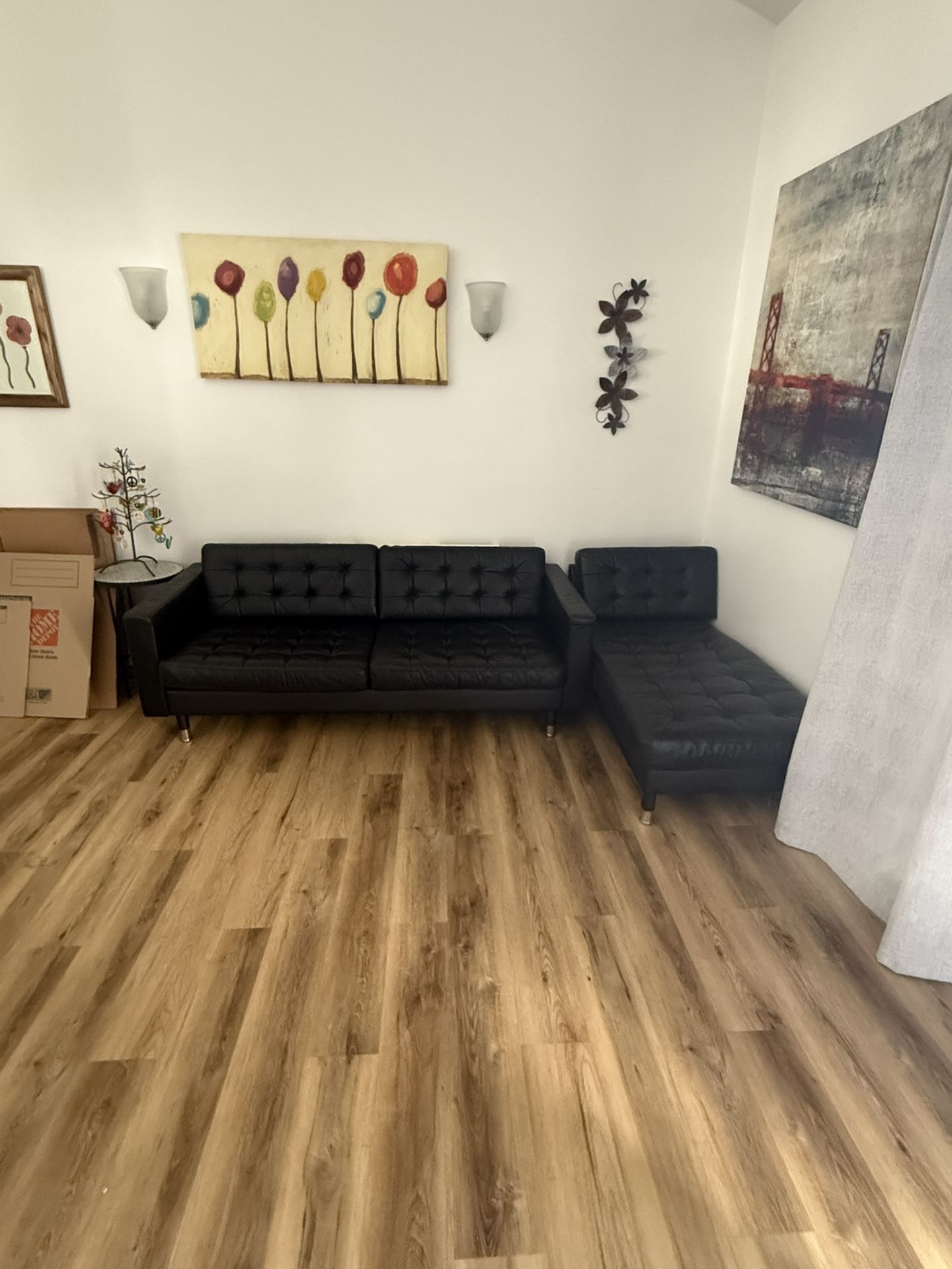 Black IKEA couch