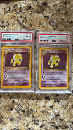 1999 Pokemon Fossil Hypno graded Cards