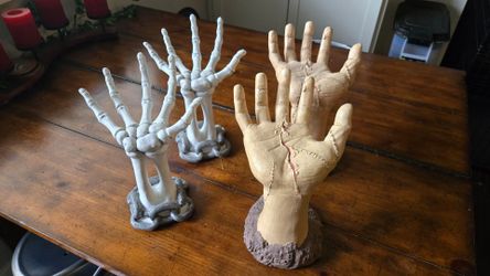 Fun and cool Halloween skeleton and monster hands decor $40 firm