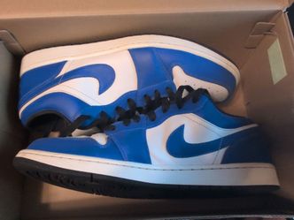Air Jordan 1 Low Blue White Sneakers