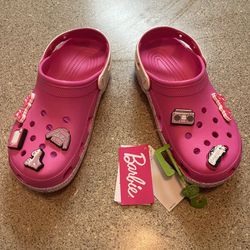 Pink Barbie  Crocs 9