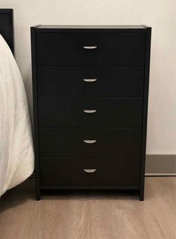 Black 5 drawer dresser