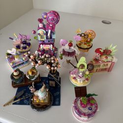 Lot of food dessert candy cake building block puzzle toy sets