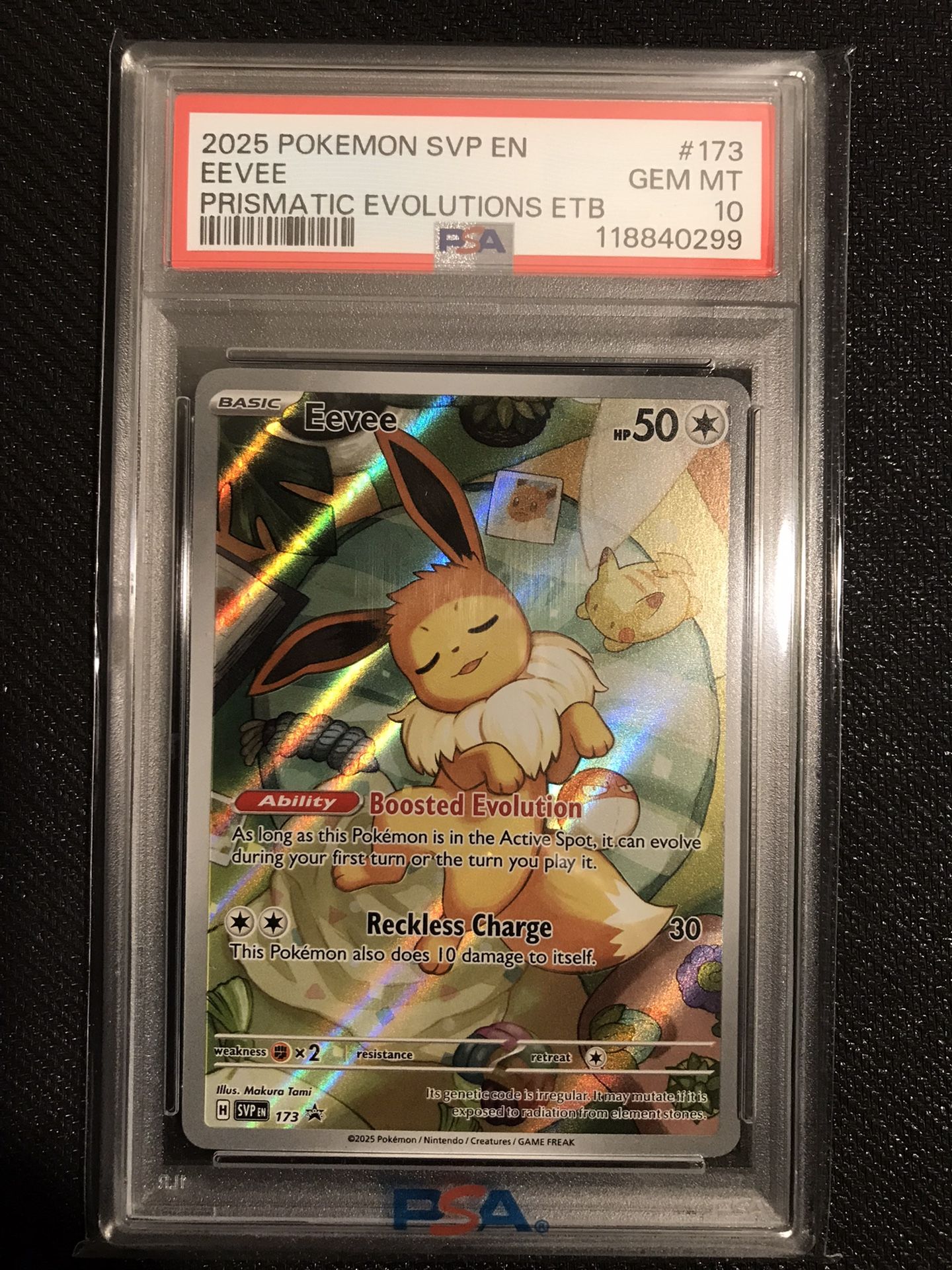 Pokémon Scarlet & Violet Eevee Prismatic Evolutions Elite Trainer Box Promo PSA 10