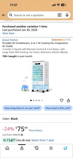 Portable AC Cooling Fan (x2)