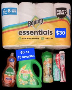Household Bundle – Bounty, Gain, Palmolive, Colgate