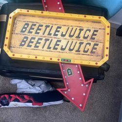 Halloween Decor Beetle Juice Sign