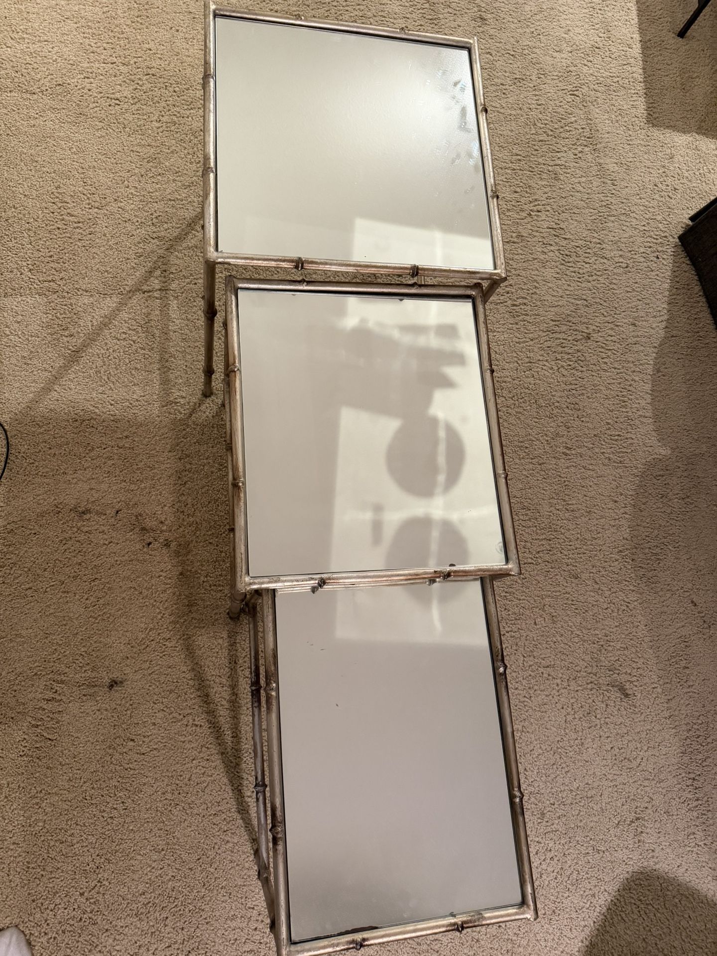 3 Piece Mirrored Nesting Table Set. $200 Or Best Offer 