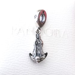Pandora Virgin Mary of Guadalupe Motif Charm #799646C01 +FREE Gift Box +Tag