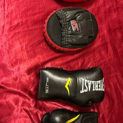 Everlast Elite 18 Oz Boxing Gloves, With UFC Training Gloves