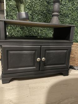Refinished Matte Black Cabinet/Storage 