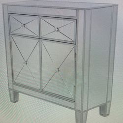 2- Night Stand Tables, All Glass Covered
