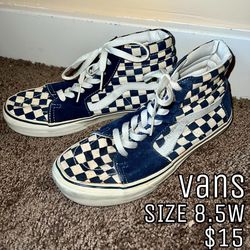 Blue Checkered Vans