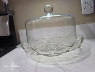 Princess House Crystal Cake Plate  Cake Stand used