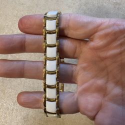 New Gold Filled White Elastic Bracelet 