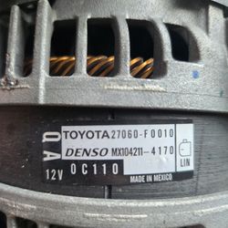 Alternator for a 2022 Toyota Camry SE.
