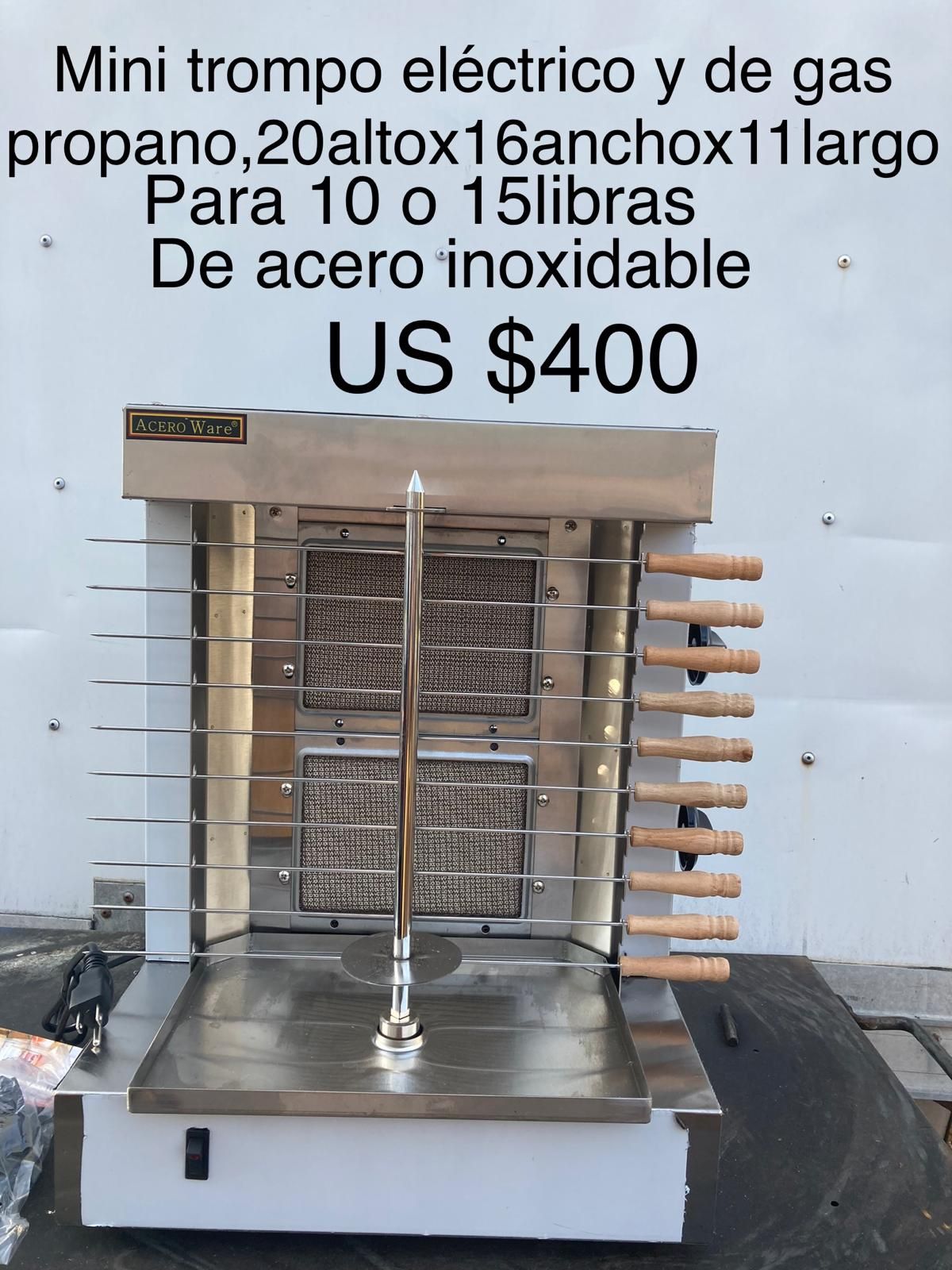 Mini Trompo Para Tacos De Al Pastor De Gas Propano Y Eléctrico Para Girar