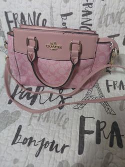 Coach Pink Monogram Handbag