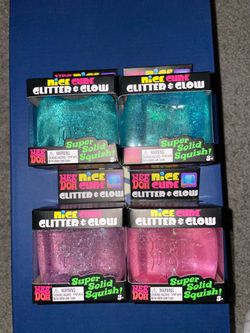 NeeDoh Nice Cube Glitter and Glow Squishy Fidget Toy