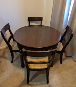 Solid wood table with  4 chairs