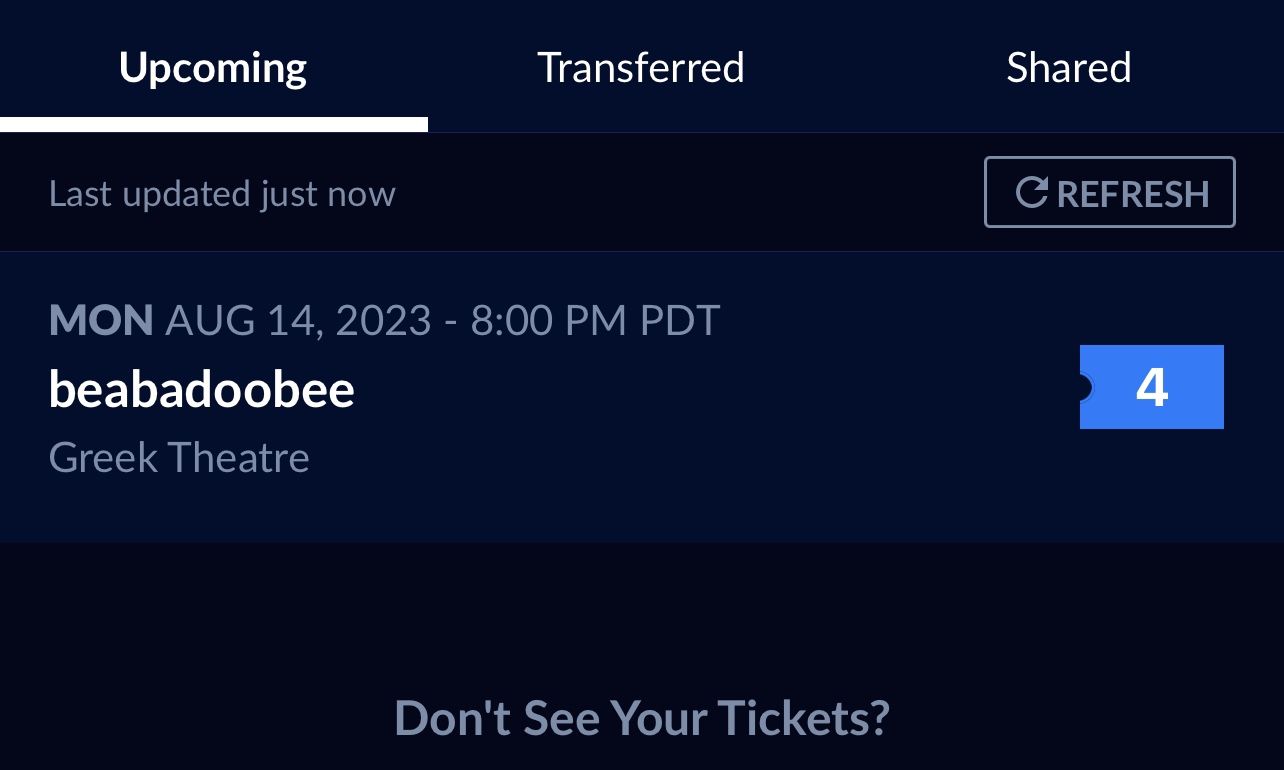 Beabadoobee August 14 Section AR row Q
