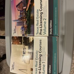 Real Estate Course Books For Texas Vol 1&2