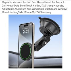 Brand New : Magnetic Vacuum Suction Cup Phone Mount for Truck & Car
