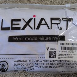 Lexiart Men's White Fleece Hoodie Pullover Athletic Sweatshirt Size M