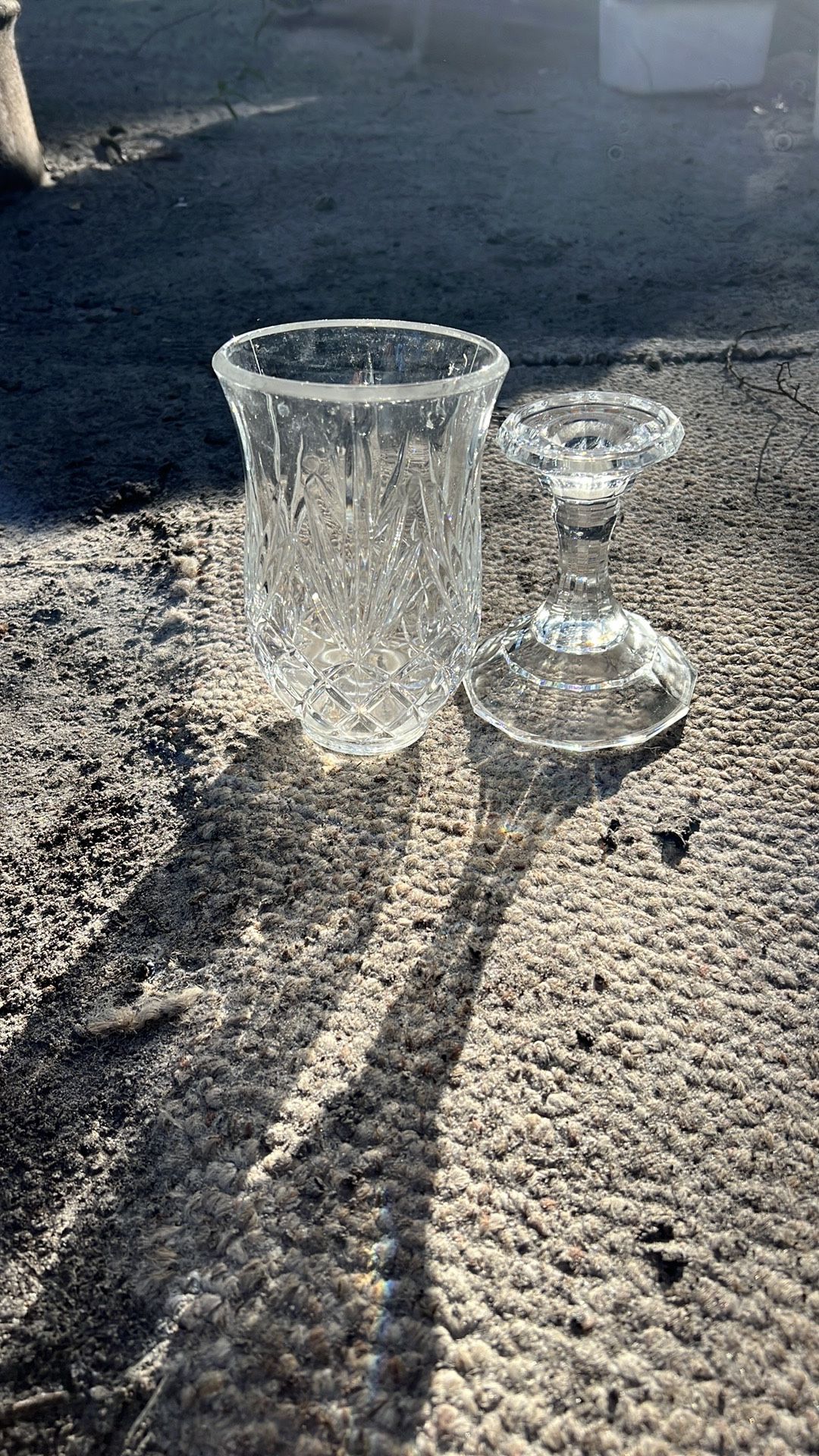 Vintage Crystal Candle Holder
