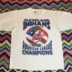 1995 Indians American League Champs size L
