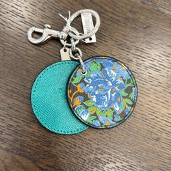 Coach Mirrored Leather Keychain.
