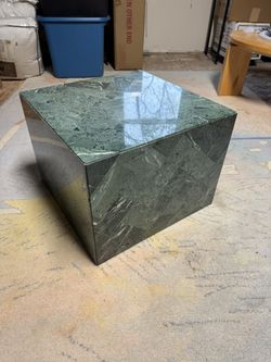 Green Marble Cube