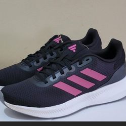 Adidas Women's Runfalcon 3.0 Sneakers Shoes Black & Pink