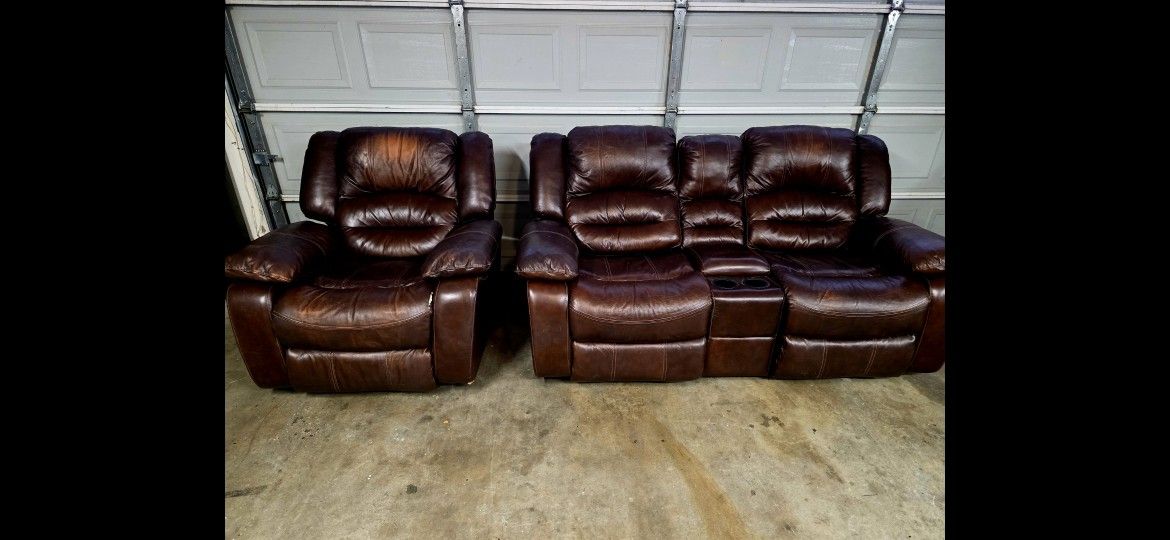 Real Leather Sofas