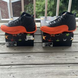 BRAND NEW JORDAN 12 “BRILLIANT ORANGE” FOR SALE! MEN SIZES 9.5(11W) & 10(11.5W) $290