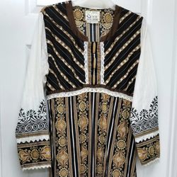 Womens Long Boho Dress S