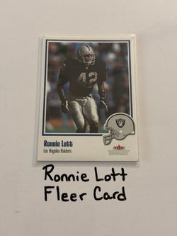 Ronnie Lott Los Angeles Raiders Hall of Fame CB Fleer Card.