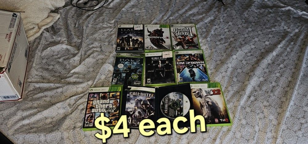 Xbox 360 Games $4 Each
