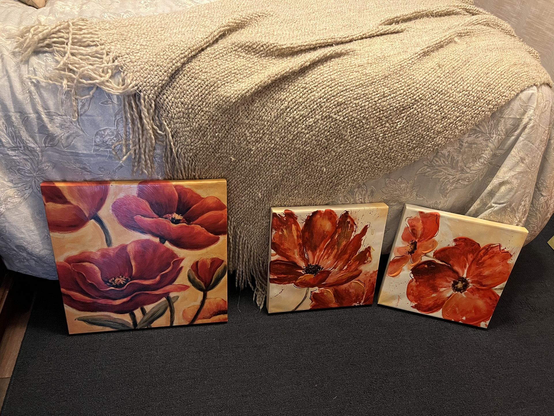 Red/orange Flower Paintings