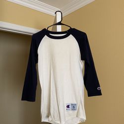 navy champion baseball tee