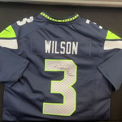 Seattle Seahawks Russell Wilson Signed Jersey 