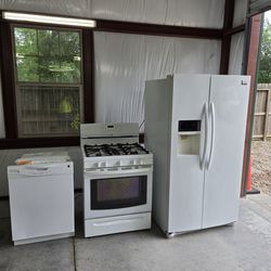 REFRIGERATOR,GAS STOVE  AND ,DISHWASHER ALL W