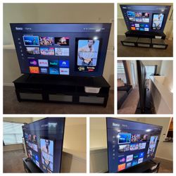 75 in Google Hisense Tv for sale. Tv stand included.