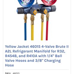 A/C  Yellow Jacket Refrigerant Gauge 