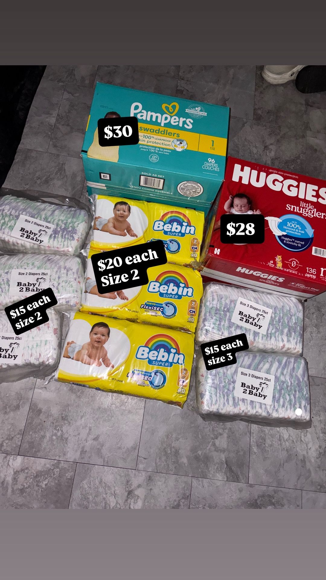 Diapers For Sale Size Newborn,1,2,3