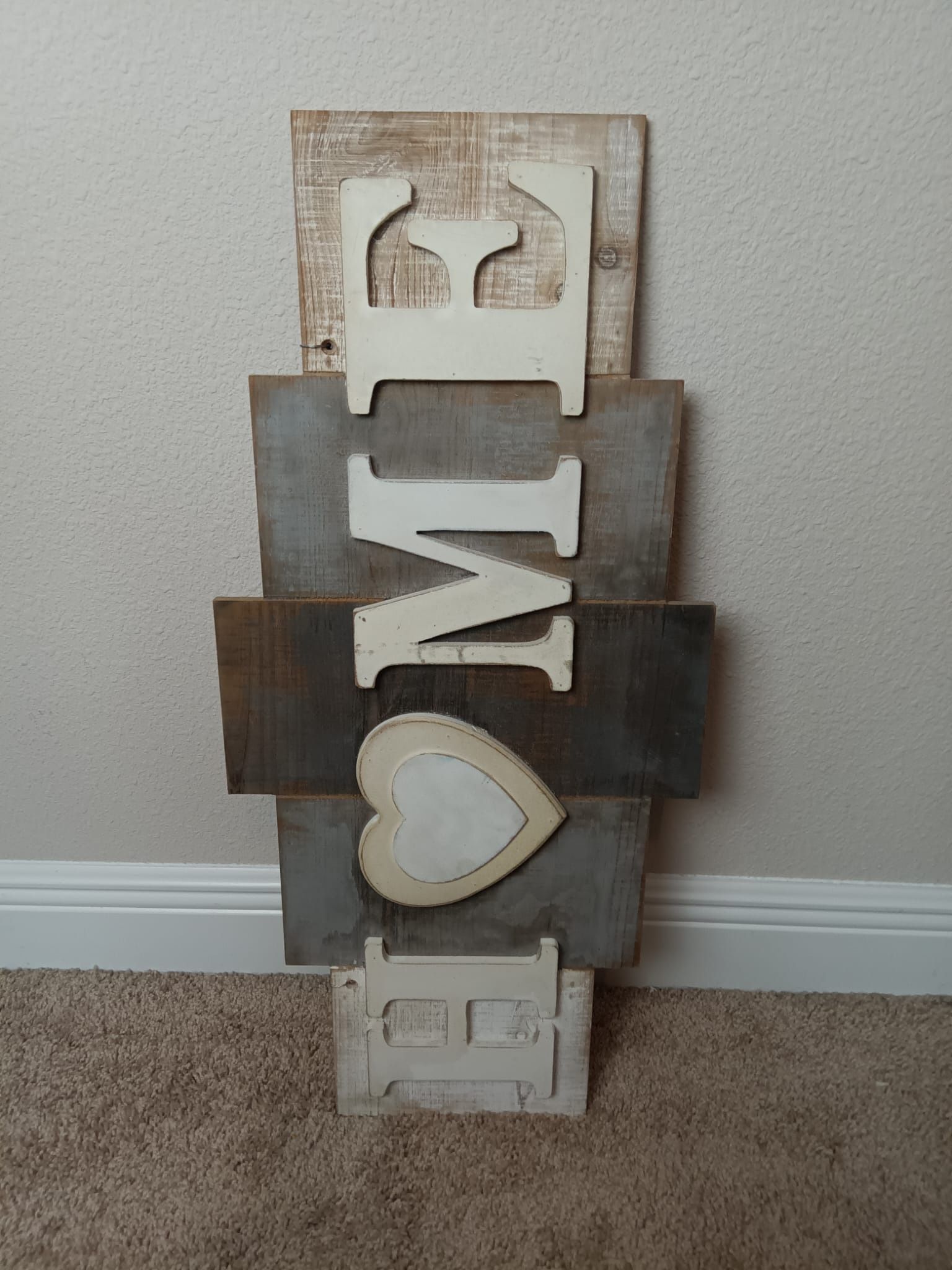 Wooden "Home" Sign