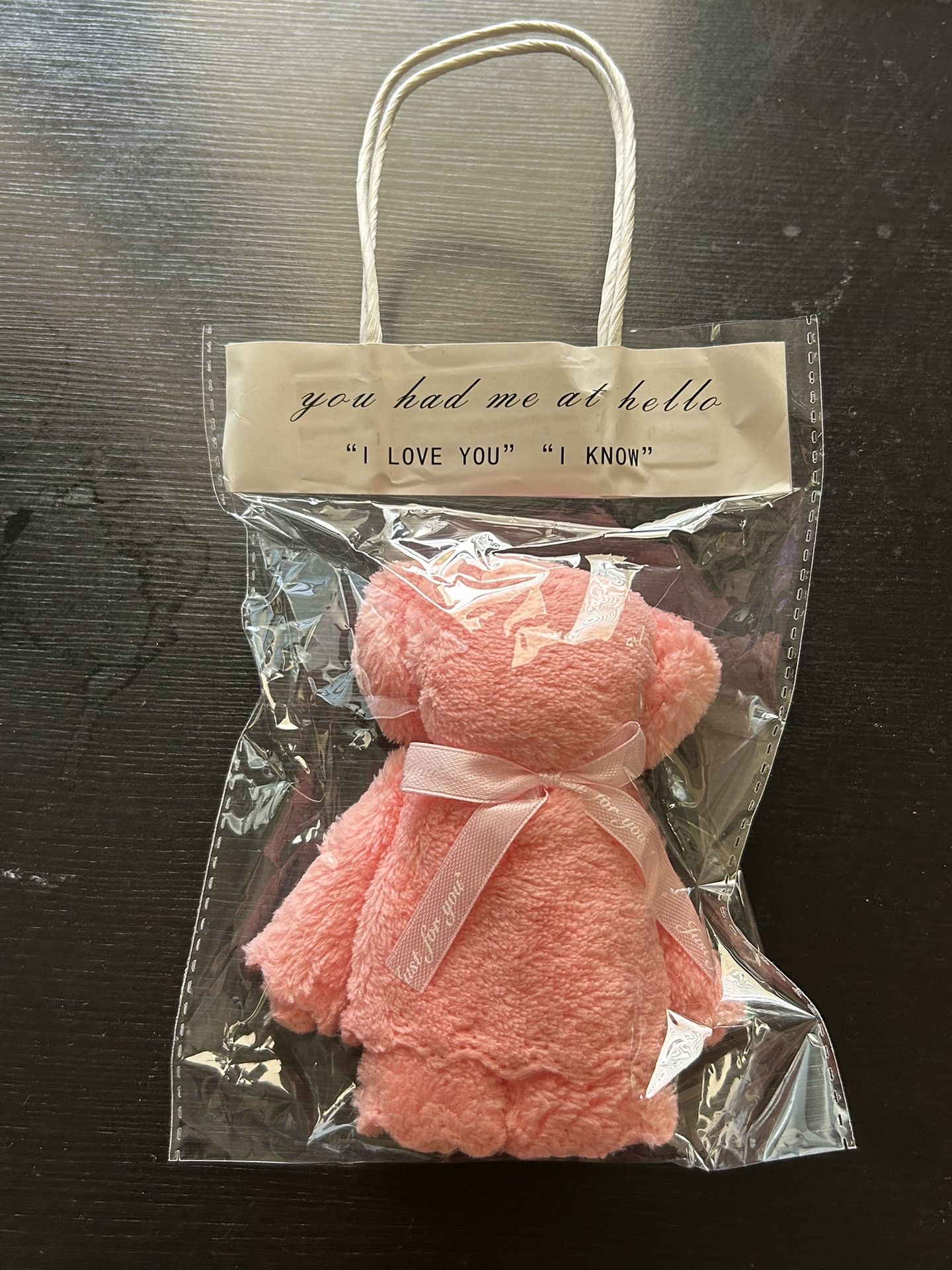 Cute Pink Bear Towel
