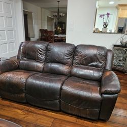 Lazy Boy Double Reclining Leather Sofa